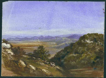 Der Mahrakah und Blick über die Ebene nach Jesreel, 1872